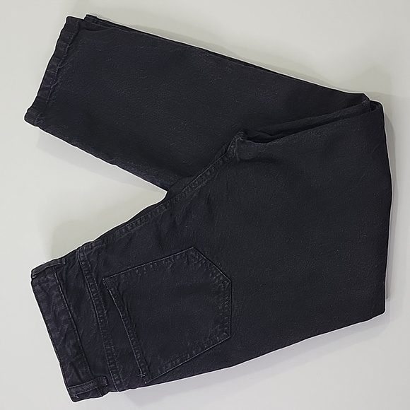 Boohoo BLUE Black Distressed High Waist Jeans SZ 10 - Picture 3 of 14